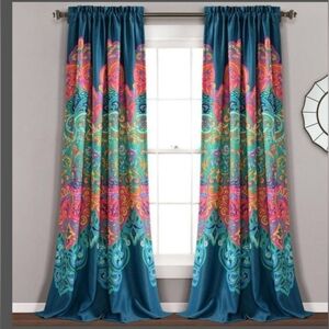 *Lush Decor - Set of 2 52"x84" Boho Chic Light Filtering Window Multi-Colored